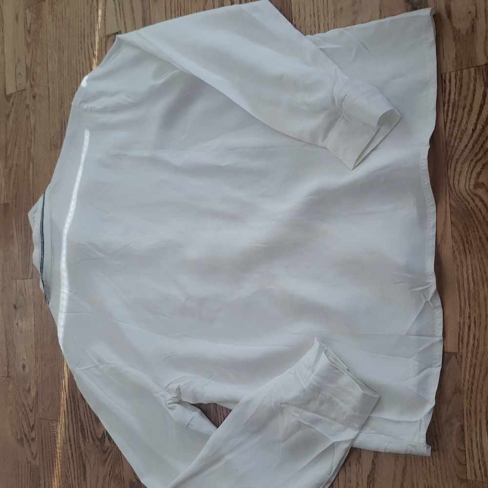 (M) NWT SURWENYUE Embroidered Cat Shirt Business Casual Kawaii Grannycore - Picture 8 of 9